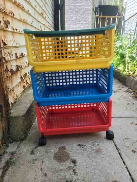 Photo of free Stackable Shelves w/ wheels (Toronto central west) #1