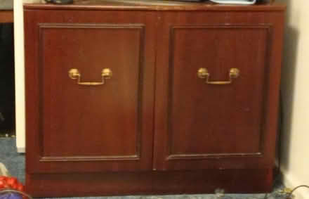 Photo of free Mahogany coloured cupboard (Cowley Hill WA10) #1