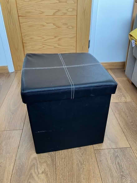 Photo of free Brown faux leather storage box (Wokingham RG40) #1