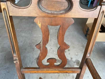 Photo of free Antique chair - needs repair (Westside near Unser/Dellyne) #1