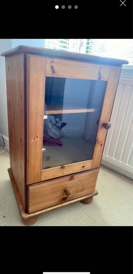 Photo of free Small pine glazed cupboard (Flint) #1