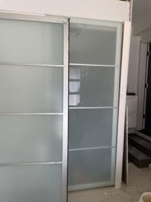 Photo of free 1 Ikea Glass 7 & Aluminum Door (NE Portland) #2