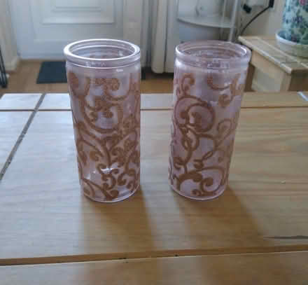 Photo of free Glitter Filigree decorated Glass vase/jar (Newtown SY16) #1