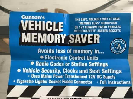 Photo of free Vehicle Memory Saver . (Whoberley CV5) #2