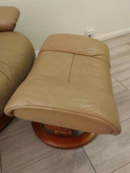Photo of free Leather chair and foot stall (Milton keynes, oldbrook, MK6) #2