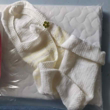 Photo of free Knitted baby hooded shawl (Marchmont EH9) #1