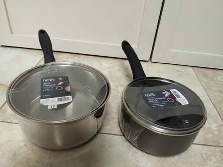 Photo of free 2 brand new lidded saucepans (New Malden KT3) #1