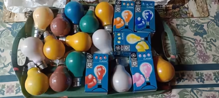 Photo of free Coloured light bulbs (Greenland's Redditch B98.) #1