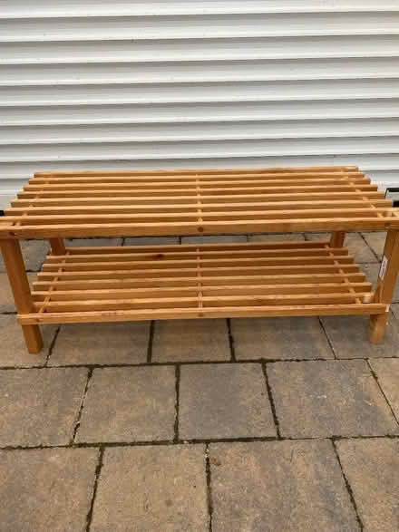 Photo of free IKEA folding wooden Shoe rack (Southport PR9) #1