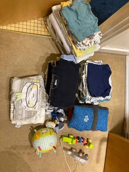 Photo of free Baby boy clothes and toys 9-18m (Isle of Dogs, London) #1