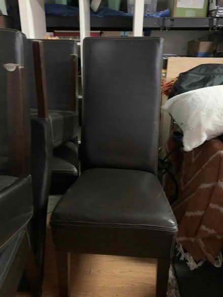 Photo of free Black Leather Dining Chairs (East Petaluma) #1