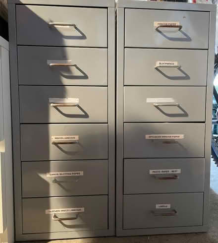 Photo of free Metal storage drawers x2 (Willington DE65) #1