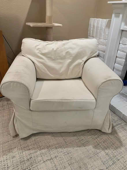 Photo of free White Arm Chair (East Petaluma) #1