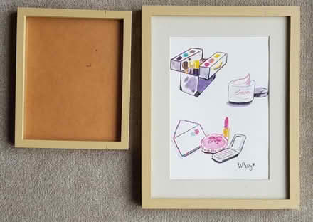 Photo of free Two wooden picture frames - one with a watercolour (Ladderstile Gate KT2) #1