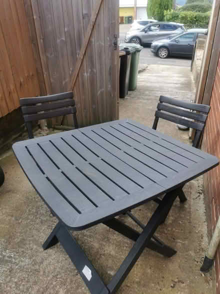 Photo of free Outdoor Table and 2 chairs (Bramley LS13) #1
