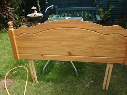 Photo of free Wooden double headboard (Denmead Waterlooville PO76) #1