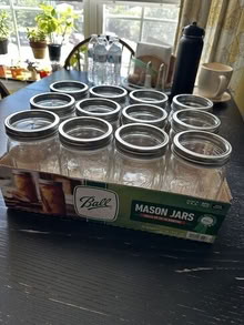 Photo of free 12 Mason Jars - Wide Mouth (20871) #1