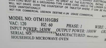 Photo of free Oster Microwave & Grilling Oven (Near McFarland) #2