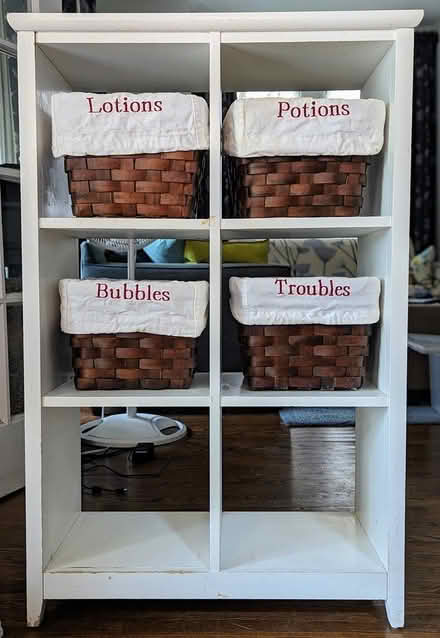 Photo of free bathroom shelves with baskets (Mount Pleasant) #1