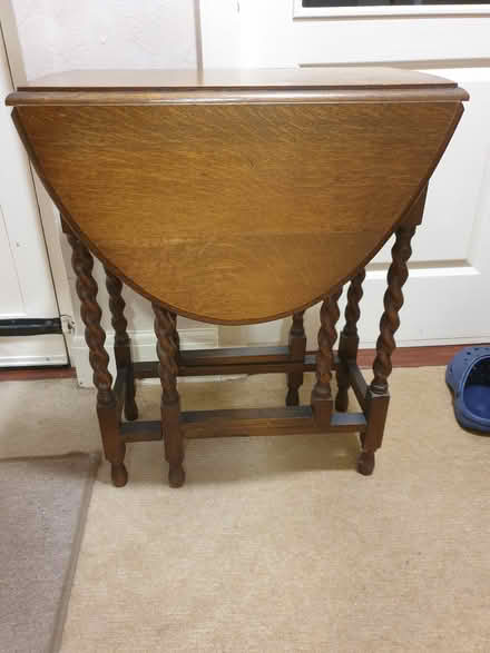 Photo of free Gateleg table - vintage wood small (Walsall WS5) #3