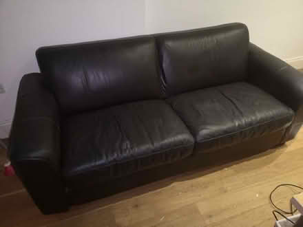 Photo of free Leather sofa (Roundwood AL5) #1