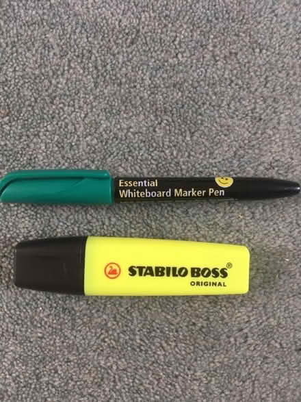 Photo of free Highlighter and whiteboard marker pen (Bishops Cleeve GL52) #1