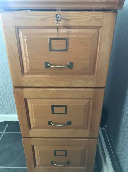 Photo of free Wooden filing cabinet (West Denton NE15) #1