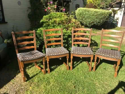 Photo of free 4 wooden dining chairs (Upton on Severn WR8) #1