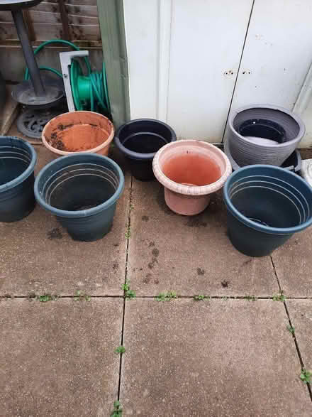 Photo of free Selection of large plastic pots (Fenlake MK42) #1