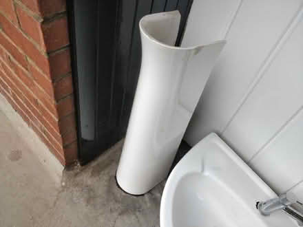 Photo of free Bathroom pedestal sink and mixer tap (Abbey Wood SE2) #1
