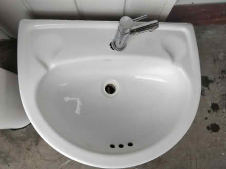 Photo of free Bathroom pedestal sink and mixer tap (Abbey Wood SE2) #3