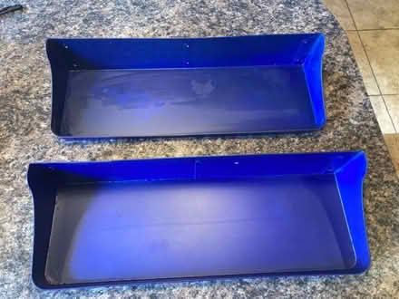 Photo of free 2 x blue plastic Ikea wall shelves (Rada) (New Brighton CH45) #1