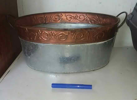 Photo of free Metal decorative tub (Lansdowne) #2