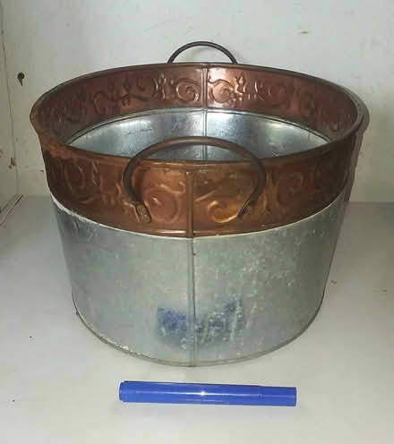Photo of free Metal decorative tub (Lansdowne) #1
