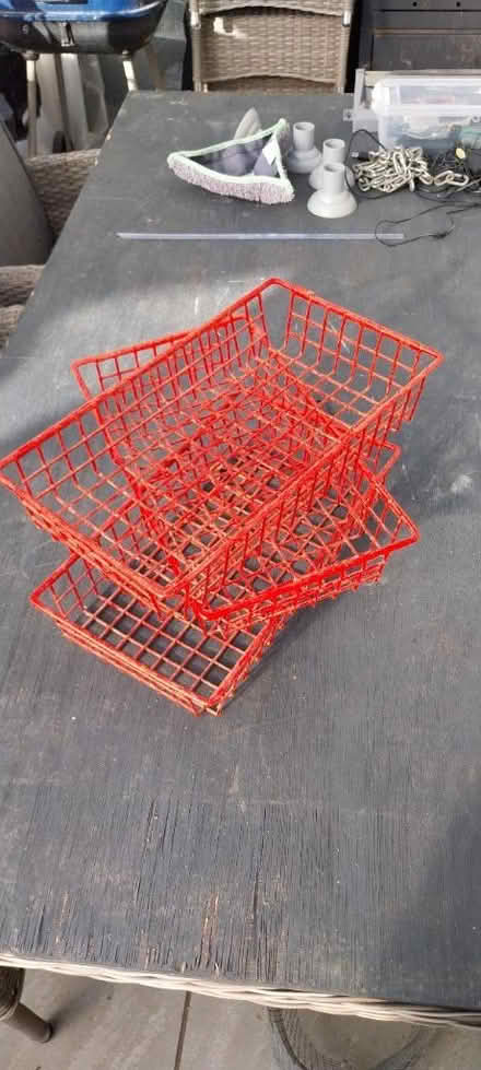 Photo of free 3 red metal baskets (Hemel Hempstead HP2) #2