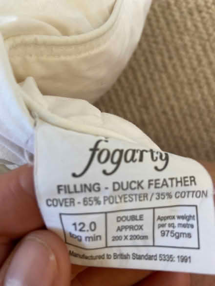 Photo of free Fogarty duvet size 12 (CT5) #1