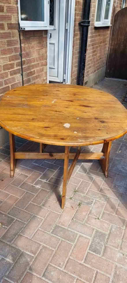 Photo of free Solid pine drop leaf table (Benfleet SS7) #1