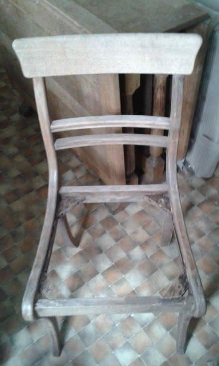 Photo of free Old wooden chair no seat (SL4 Winkfield) #3
