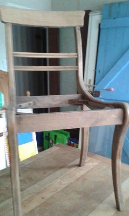 Photo of free Old wooden chair no seat (SL4 Winkfield) #1