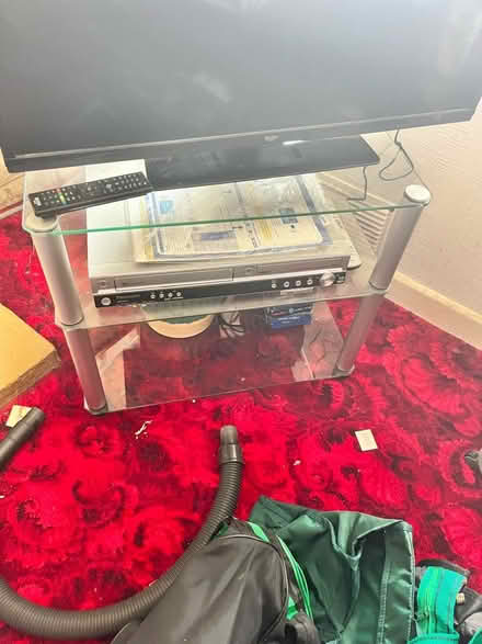 Photo of free Glass tv stand (Stroud) #1