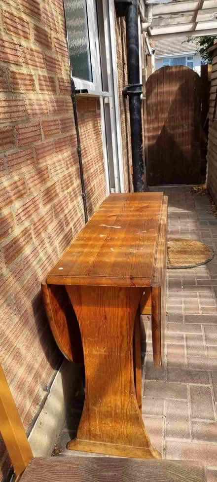Photo of free Solid pine drop leaf table (Benfleet SS7) #2