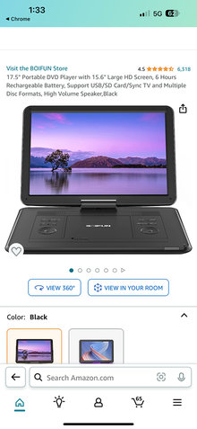 Photo of DVD player with screen (Shepherd Park DC) #1