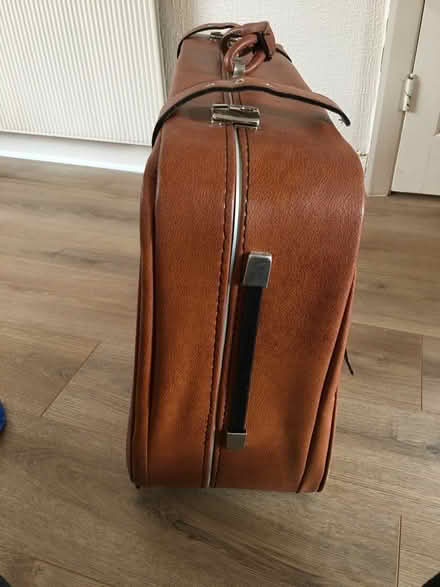 Photo of free Vintage leather suitcase (AL4) #2