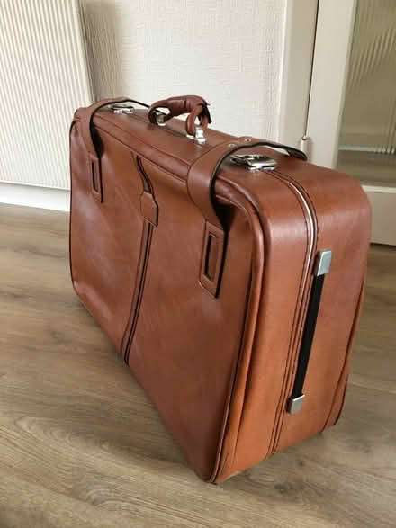 Photo of free Vintage leather suitcase (AL4) #1