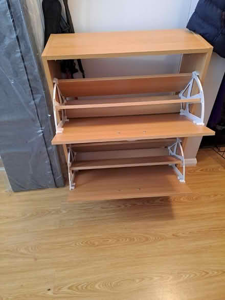Photo of free Beech effect shoe rack (North Emsworth PO10 7) #1