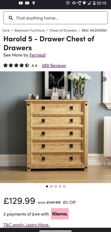 Photo of free Wooden chest of drawers (Strood ME2) #1