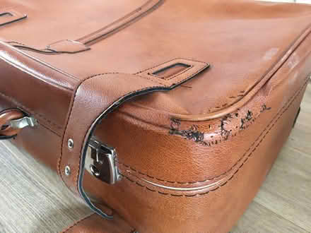 Photo of free Vintage leather suitcase (AL4) #3