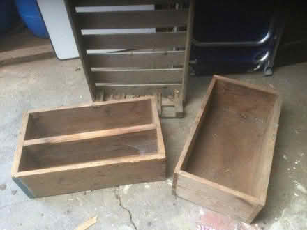 Photo of free Wooden boxes and a crate (Chesterfield S41) #1