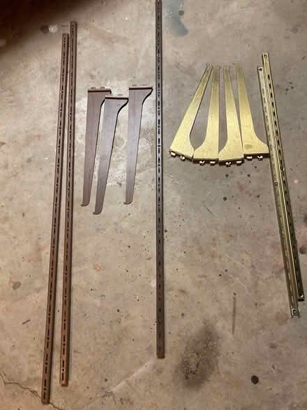 Photo of free Various metal shelving pieces (Sleepy Hollow by 72 & Randall) #1