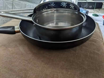 Photo of free Pot, colinder and deep frying pan (Bushey, WD23) #3